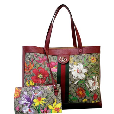 gucci flower tote bag